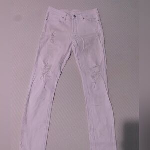 used white ripped jeans